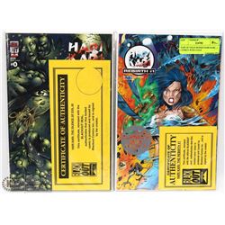 PAIR OF GOLD SIGNED HARI KARI COMICS WITH COA'S
