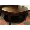 Image 1 : SHOWHOME ROUND WOOD TONE COFFEE TABLE