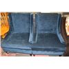 Image 1 : 2 PAIR OF SHOWHOME BLUE FABRIC PARLOUR CHAIRS
