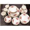 Image 1 : 56PC ROSE GARDEN IRONSTONE WARE BY MYOTT DISHSET