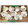 Image 1 : LOT OF 18 ASSORTED DECORATIVE TEA CUPS.