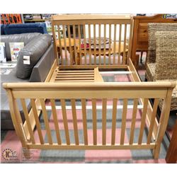 TODDLER BED CONVERTS TO DOUBLE BED