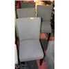 Image 1 : SHOWHOME GROUP OF 4 DARK GREY FABRIC SIDECHAIRS