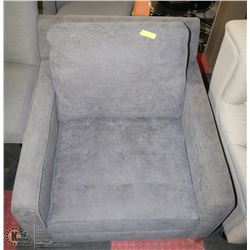 SHOWHOME DARK GREY FABRIC ARMCHAIR