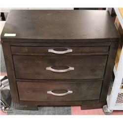 SHOWHOME WOOD TONE 3 DRAWER NIGHT STAND