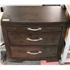 Image 1 : SHOWHOME WOOD TONE 3 DRAWER NIGHT STAND