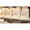 Image 1 : SHOWHOME GROUP OF 8 BEIGE FABRIC SIDECHAIRS