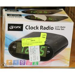 #27-LOT OF 2 CLOCK RADIO WITH AUTO TIME SET (