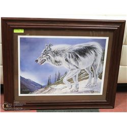 PICTURE FRAME "HIGH COUNTRY VIGIL" SIGNED BY LINDA