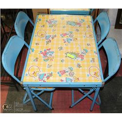 RAGGEDY ANNE AND ANDY KIDS TABLE AND 4 CHAIR SET