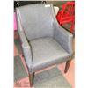 Image 1 : SHOWHOME GREY LEATHERETTE NAILHEAD ACCENT