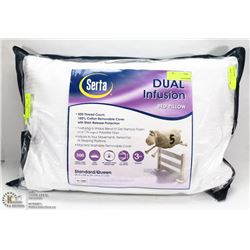 SERTA DUAL INFUSION PILLOW WITH WASHABLE COVER