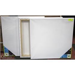 CASE OF 3 TRIPLE PRIMED 24" X24"STRETCHED CANVAS