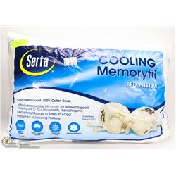 SERTA COOLING MEMORY FOAM PILLOW,STANDARD SIZE