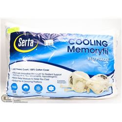 SERTA COOLING MEMORY FOAM PILLOW,STANDARD SIZE
