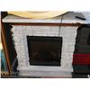 Image 1 : STONE LOOK FIREPLACE MANTLE WITH INSERT(CHIPPED)