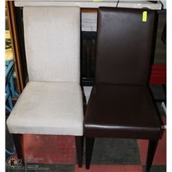 LOT OF 2 SHOWHOME SIDE CHAIRS,.