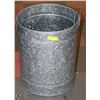 Image 1 : LARGE GALVANIZED 16"X20"H PAIL WITH HANDLES.