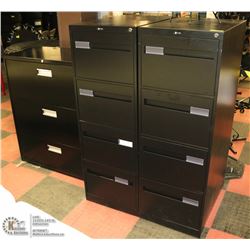 SHOWHOME GROUP OF 3 ASSORTED FILING CABINETS
