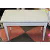 Image 1 : WHITE HALLWAY PADDED BENCH 14"X30"