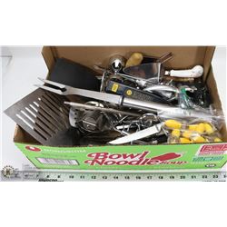 BOX W/STAINLESS STEEL UTENSILS, WINE