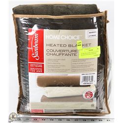 SUNBEAM HOME CHOICE QUEEN HEATING BLANKET,BROWN