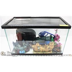 AQUARIUM WITH PUMP, FILTER, AND ACCESSORIES