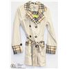 Image 1 : BURBERRY LADIES TRENCH COAT, SIZE LARGE