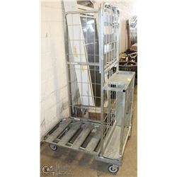 BOX STORAGE CART ON CASTORS, COMMERCIAL