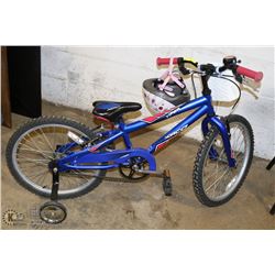 NORCO VIPER BLUE KIDS BIKE & HELMET.