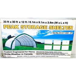 20FT X 30FT X 12FT PEAK CEILING STORAGE BUILDING