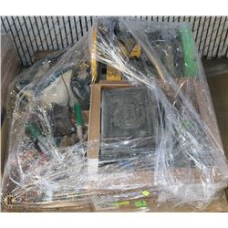 PALLET OF TOOLS INCL 8 BRAD NAILERS, 2 CHOP SAWS,
