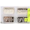 Image 1 : NORTHWEST TERRITORIAL MINT 1 OZ SILVER BARS X 4