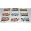 Image 1 : LOT OF 9  ASSORTED CANADIAN BILLS INCL 3-$10'S,