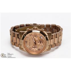 MICHAEL KORS STAINLESS STEEL ROSE GOLD TONE WATCH
