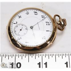 1918 HAMILTON 16 SIZE 17 JEWEL GOLD FILLED POCKET