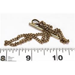 MEDIUM GAUGE LINK 13" GOLD FILLED POCKET WATCH