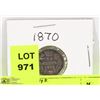 1870 CANADIAN QUEEN VICTORIA DIME.