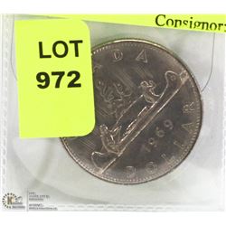 1969 CANADIAN $1.00 COIN.
