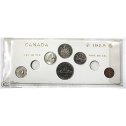 1968 CANADIAN COIN SET - MISSING DIME.