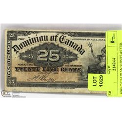 1900 CANADIAN SHINPLASTER.