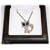 Image 1 : .925 SILVER 20 INCH NECKLACE WITH CAT