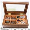 Image 1 : ESTATE JEWELRY BOX WITH CONTENTS.