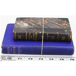 LOT OF 2 ANTIQUE BOOKS    1817 & 1874