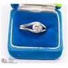 Image 1 : .925 SILVER RING W/CZ - SIZE 9 - JEWELLERY