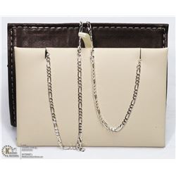 STAMPED .925 SILVER FIGARUCCI LINK 22 " NECKLACE