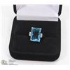 Image 1 : WOMEN'S 10.48 CT GENUINE AQUAMARINE RING