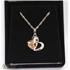 Image 1 : LADIES DOUBLE HEART AUSTRIAN CRYSTAL NECKLACE