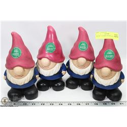 SET OF 4 BOBBLE HEAD GNOMES