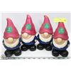 Image 1 : SET OF 4 BOBBLE HEAD GNOMES